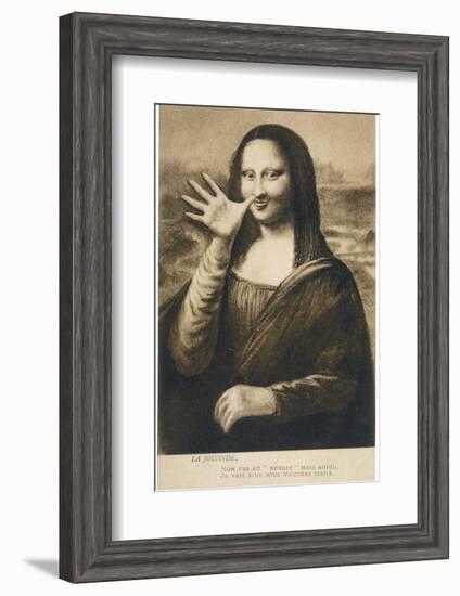 The Mona Lisa Says Goodbye When the Painting is Stolen from the Louvre Paris-null-Framed Photographic Print