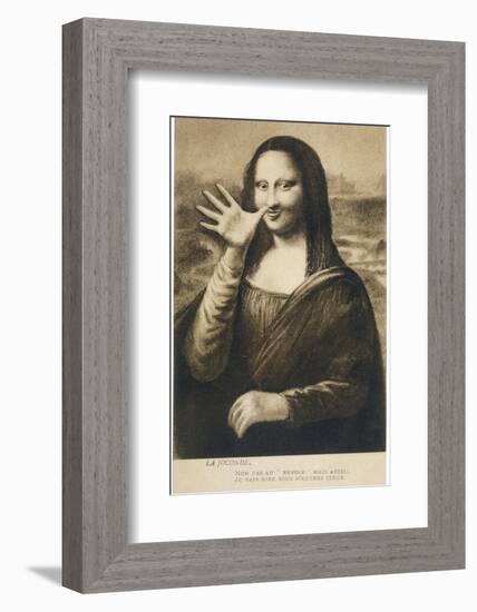 The Mona Lisa Says Goodbye When the Painting is Stolen from the Louvre Paris-null-Framed Photographic Print