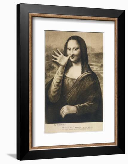 The Mona Lisa Says Goodbye When the Painting is Stolen from the Louvre Paris-null-Framed Photographic Print