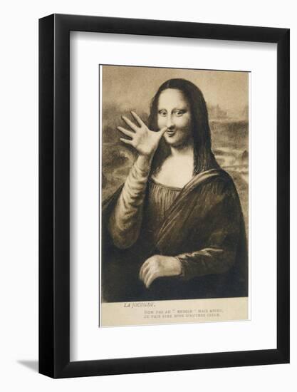 The Mona Lisa Says Goodbye When the Painting is Stolen from the Louvre Paris-null-Framed Photographic Print