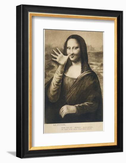 The Mona Lisa Says Goodbye When the Painting is Stolen from the Louvre Paris-null-Framed Photographic Print