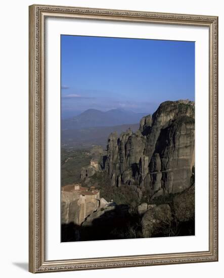 The Monasteries of Rousanou, St. Nicholas and Metamorphosis, Meteora, Meteora, Greece-Tony Gervis-Framed Photographic Print