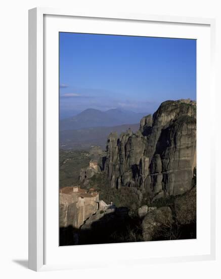 The Monasteries of Rousanou, St. Nicholas and Metamorphosis, Meteora, Meteora, Greece-Tony Gervis-Framed Photographic Print