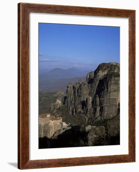 The Monasteries of Rousanou, St. Nicholas and Metamorphosis, Meteora, Meteora, Greece-Tony Gervis-Framed Photographic Print