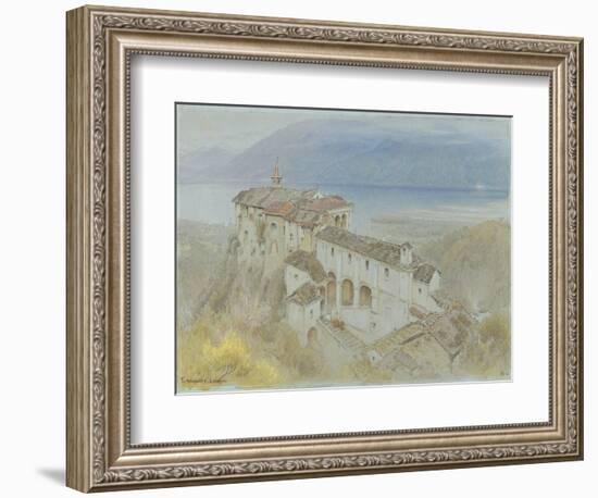The Monastery, Locarno, 1890 (W/C & Chalk on Paper)-Albert Goodwin-Framed Giclee Print