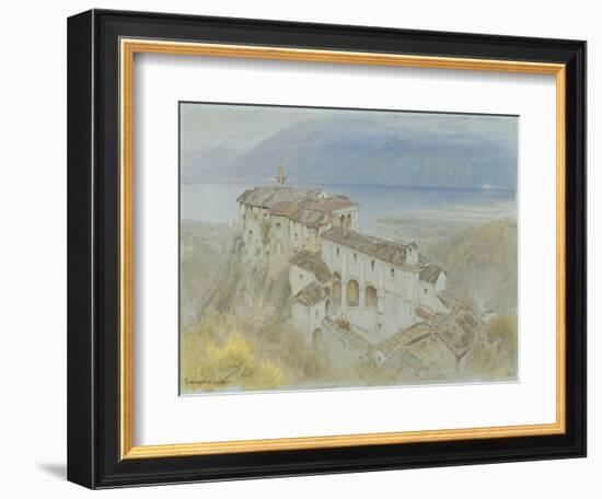 The Monastery, Locarno, 1890 (W/C & Chalk on Paper)-Albert Goodwin-Framed Giclee Print