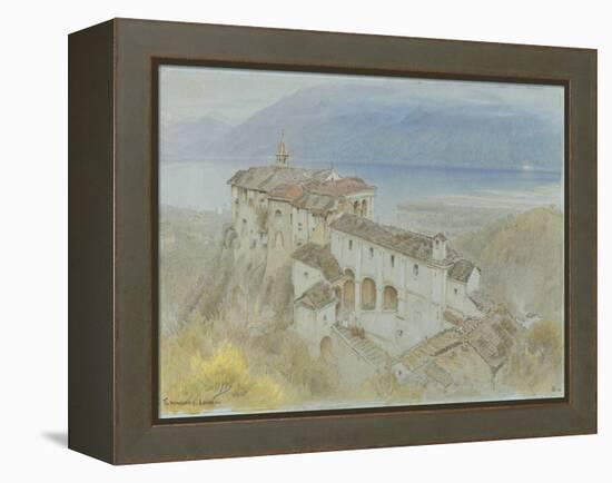 The Monastery, Locarno, 1890 (W/C & Chalk on Paper)-Albert Goodwin-Framed Premier Image Canvas