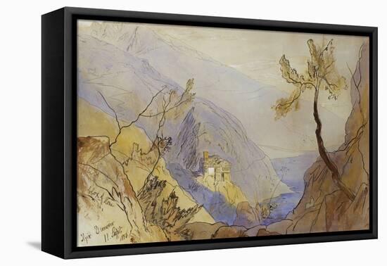 The Monastery of St. Dionysius, Mount Athos-Edward Lear-Framed Premier Image Canvas