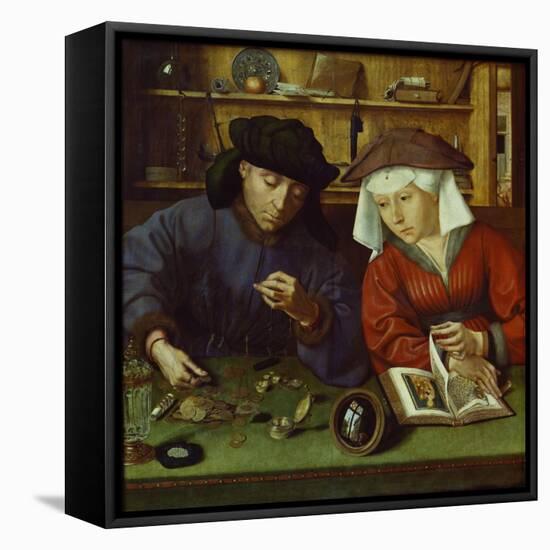 The Money Lender and His Wife, 1514-Rachel Ruysch-Framed Premier Image Canvas