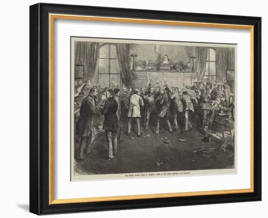 The Money Market Panic in America, Scene at the Stock Exchange, San Francisco-Frederick Barnard-Framed Giclee Print