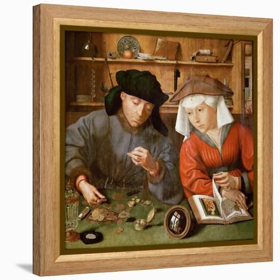 The Moneylender and His Wife-Quentin Massys-Framed Premier Image Canvas