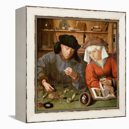 The Moneylender and His Wife-Quentin Massys-Framed Premier Image Canvas