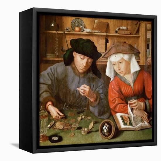 The Moneylender and His Wife-Quentin Massys-Framed Premier Image Canvas