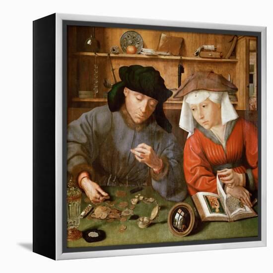 The Moneylender and His Wife-Quentin Massys-Framed Premier Image Canvas