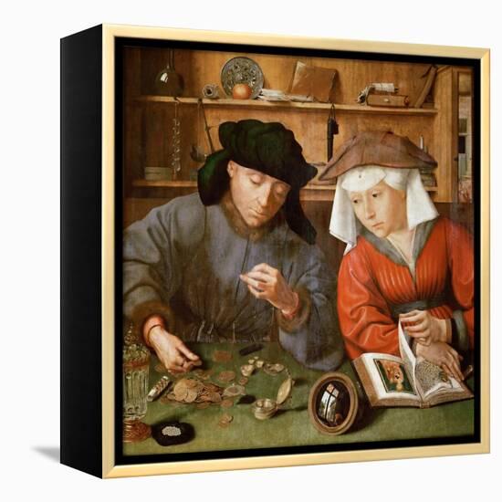 The Moneylender and His Wife-Quentin Massys-Framed Premier Image Canvas