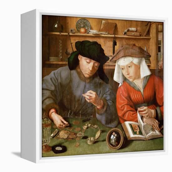 The Moneylender and His Wife-Quentin Massys-Framed Premier Image Canvas