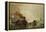 The 'Monitor' and the 'Merrimac', the First Fight Between Ironclads in 1862, Pub. by Louis Prang…-Julian Oliver Davidson-Framed Premier Image Canvas