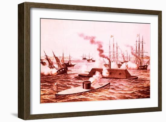 The Monitor and the Merrimac-null-Framed Giclee Print