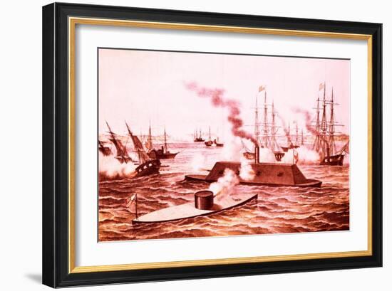 The Monitor and the Merrimac-null-Framed Giclee Print