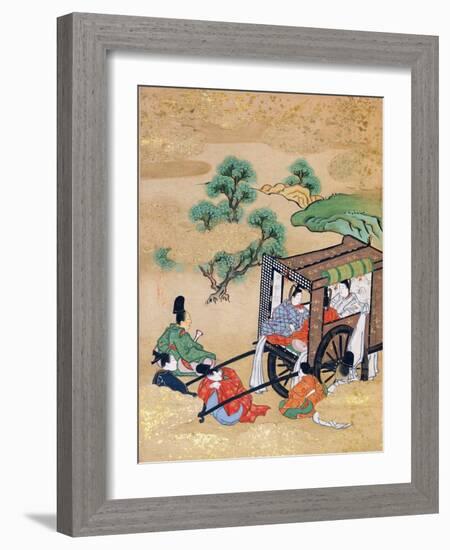 The Monk Shogaku's Servants Resting-null-Framed Giclee Print