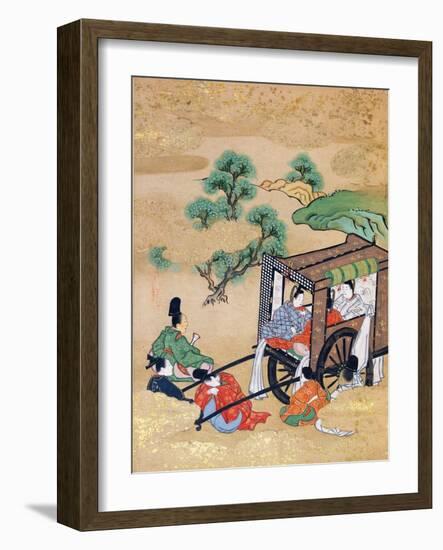 The Monk Shogaku's Servants Resting-null-Framed Giclee Print