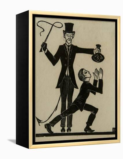 The Monkey and the Whip-Eric Gill-Framed Premier Image Canvas