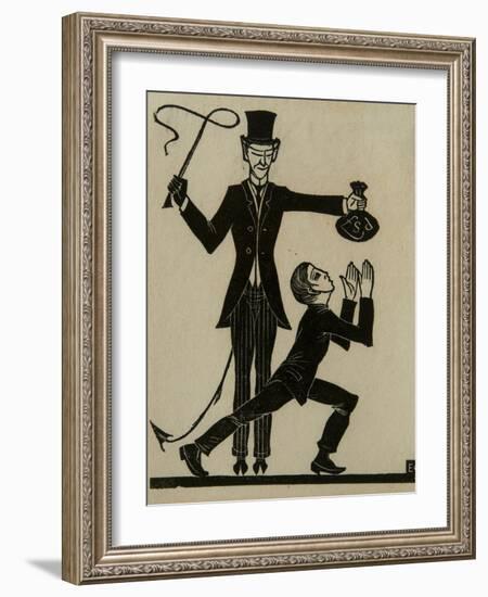 The Monkey and the Whip-Eric Gill-Framed Giclee Print