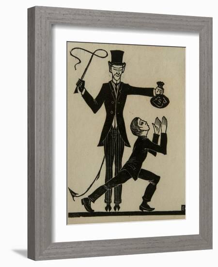 The Monkey and the Whip-Eric Gill-Framed Giclee Print