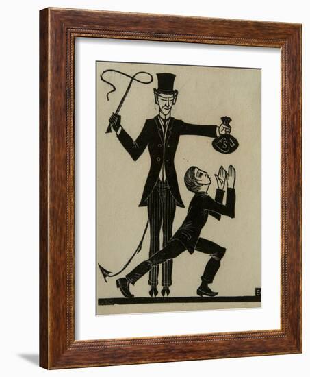 The Monkey and the Whip-Eric Gill-Framed Giclee Print