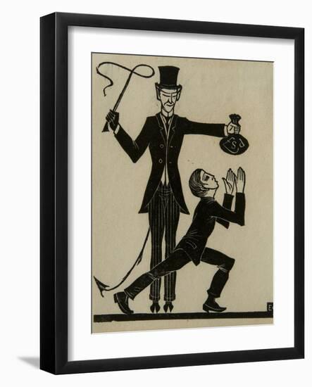 The Monkey and the Whip-Eric Gill-Framed Giclee Print