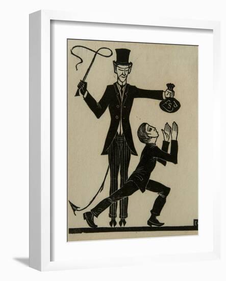 The Monkey and the Whip-Eric Gill-Framed Giclee Print