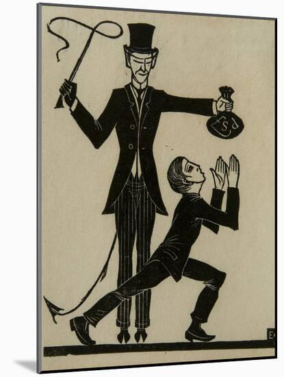 The Monkey and the Whip-Eric Gill-Mounted Giclee Print