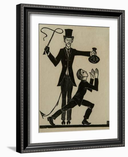 The Monkey and the Whip-Eric Gill-Framed Giclee Print