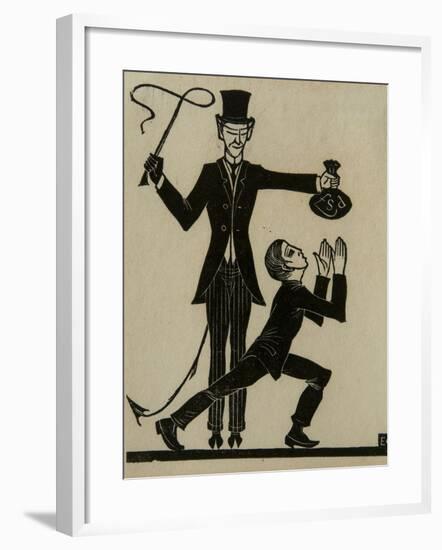 The Monkey and the Whip-Eric Gill-Framed Giclee Print