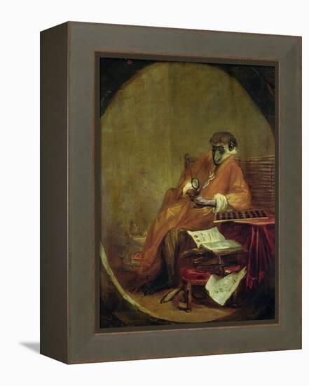 The Monkey Antiquarian, 1740-Jean-Baptiste Simeon Chardin-Framed Premier Image Canvas