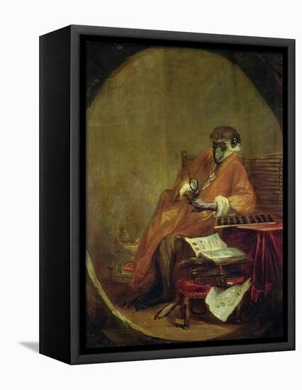 The Monkey Antiquarian, 1740-Jean-Baptiste Simeon Chardin-Framed Premier Image Canvas