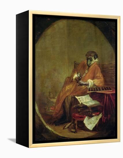 The Monkey Antiquarian, 1740-Jean-Baptiste Simeon Chardin-Framed Premier Image Canvas