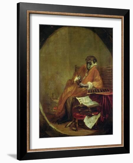 The Monkey Antiquarian, 1740-Jean-Baptiste Simeon Chardin-Framed Giclee Print