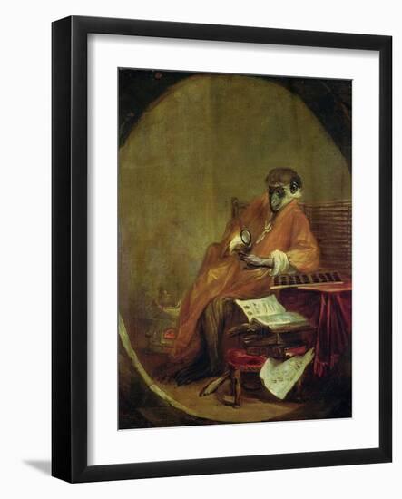 The Monkey Antiquarian, 1740-Jean-Baptiste Simeon Chardin-Framed Giclee Print