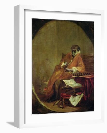 The Monkey Antiquarian, 1740-Jean-Baptiste Simeon Chardin-Framed Giclee Print