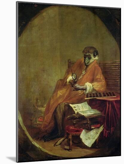 The Monkey Antiquarian, 1740-Jean-Baptiste Simeon Chardin-Mounted Giclee Print