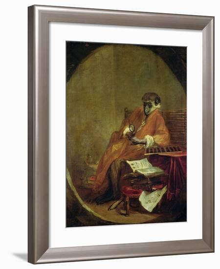 The Monkey Antiquarian, 1740-Jean-Baptiste Simeon Chardin-Framed Giclee Print