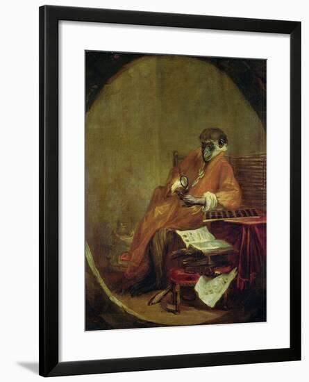 The Monkey Antiquarian, 1740-Jean-Baptiste Simeon Chardin-Framed Giclee Print