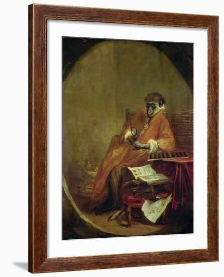 The Monkey Antiquarian, 1740-Jean-Baptiste Simeon Chardin-Framed Giclee Print