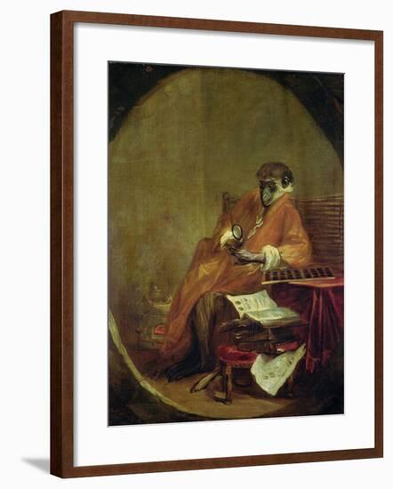 The Monkey Antiquarian, 1740-Jean-Baptiste Simeon Chardin-Framed Giclee Print
