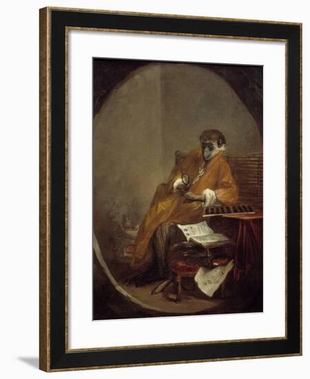 The Monkey Antiquarian by Jean Baptiste Simeon Chardin-null-Framed Photographic Print