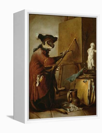 The Monkey as Painter, 1740-Jean-Baptiste Simeon Chardin-Framed Premier Image Canvas