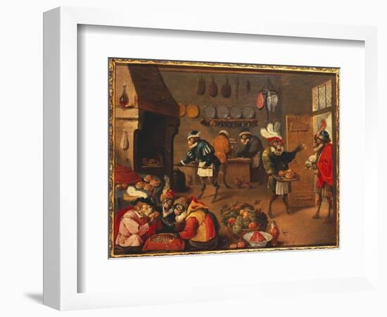 The Monkey Cooks-David Teniers the Younger-Framed Giclee Print