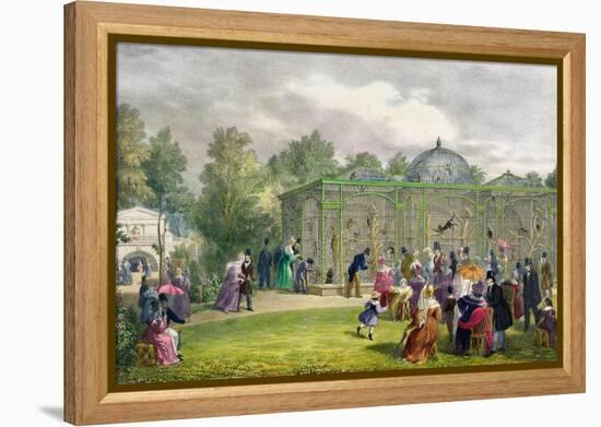 The Monkey House at the Zoological Gardens, Regent's Park, Engraved and Pub. by the Artist,…-George The Elder Scharf-Framed Premier Image Canvas