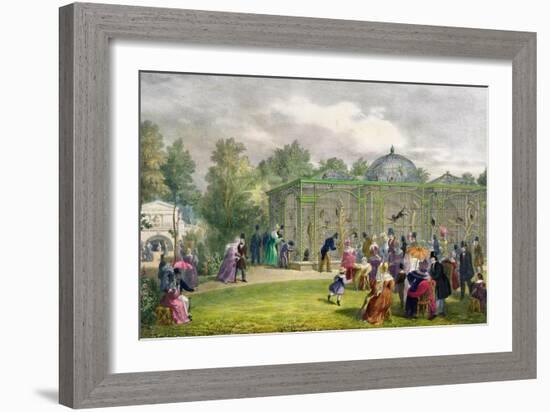 The Monkey House at the Zoological Gardens, Regent's Park, Engraved and Pub. by the Artist,…-George The Elder Scharf-Framed Giclee Print